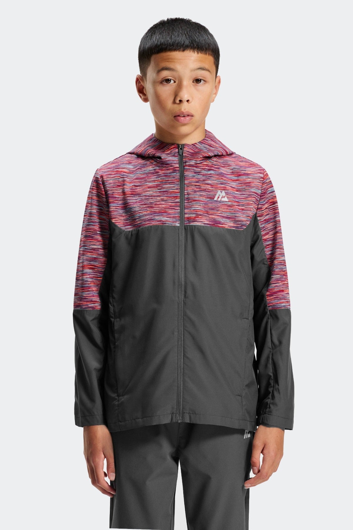 Montirex Junior Trail Windbreaker - Grey/Blue/Red