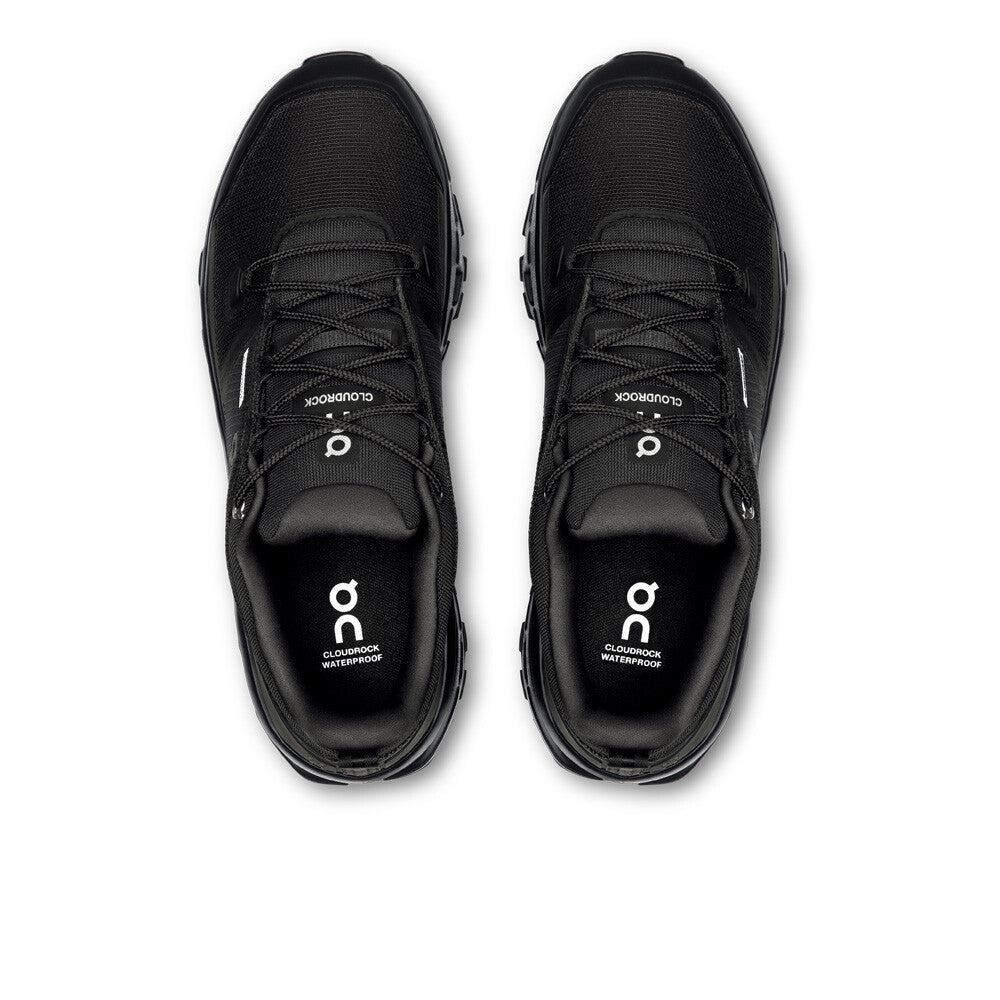 On Cloudrock Low Waterproof Men's Walking Shoes - Black