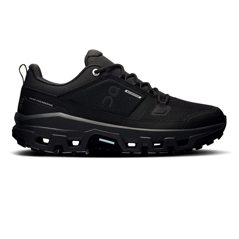 On Cloudrock Low Waterproof Women's Walking Shoes - Black