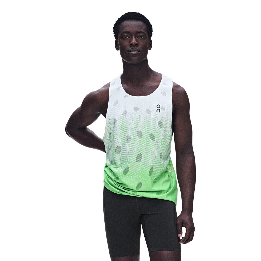 On Zero Breathe Men's Running Vest - White/Green