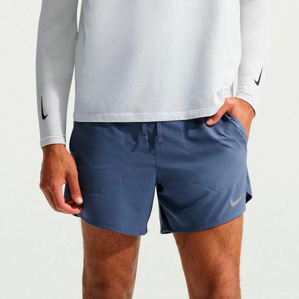 Nike Stride 5in Running shorts Blue grey/silver