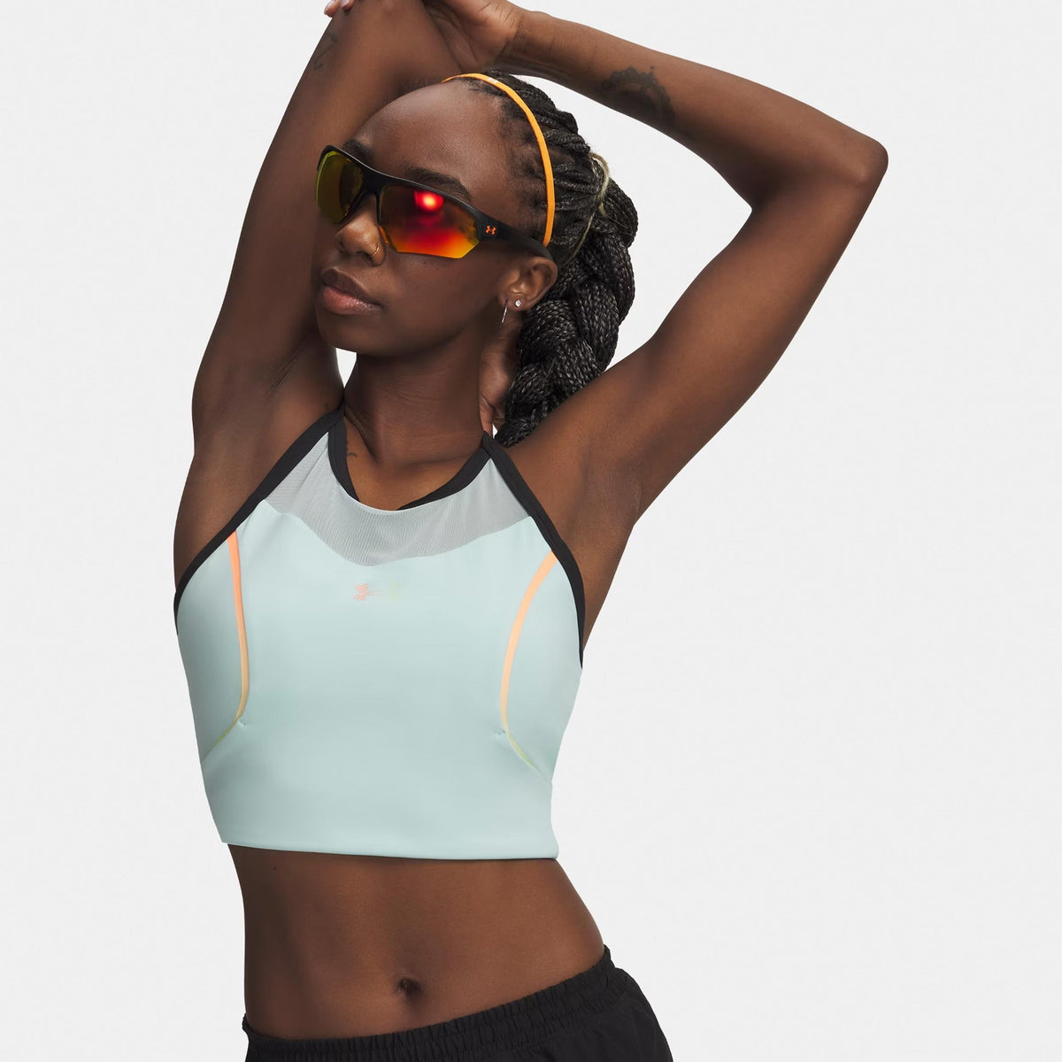 Under Armour Velociti Elite Crop Women's Crop Top - Mint/Coral