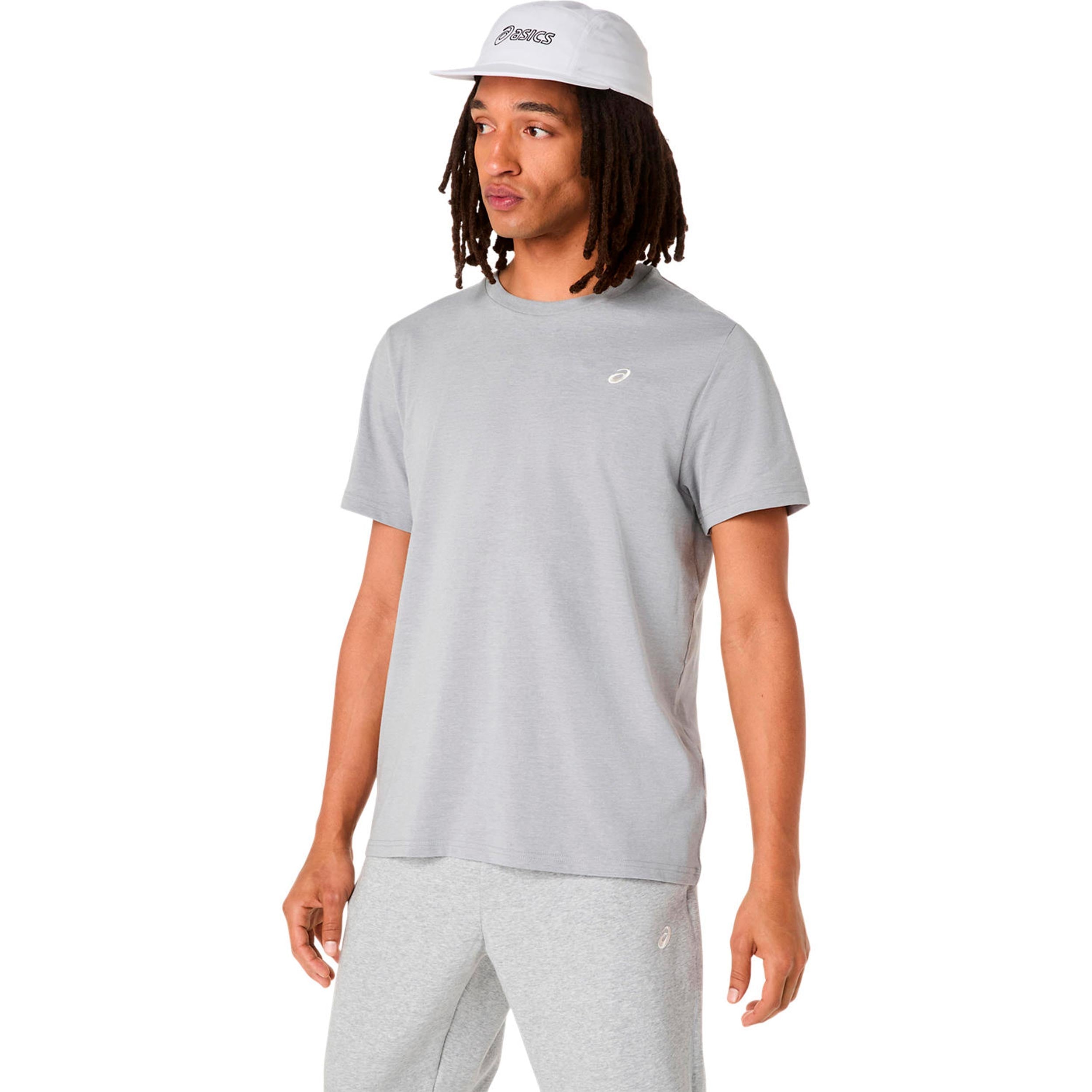 ASICS Spiral Embroidery Running shirt Men - grey
