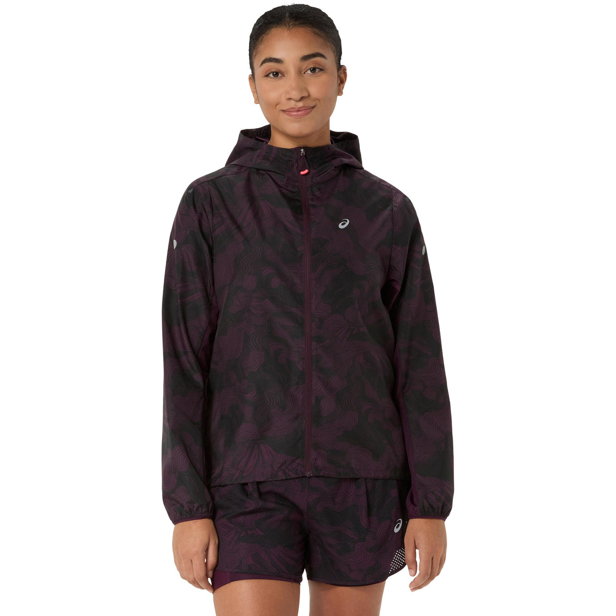 ASICS Fujitrail Packable Women's Running Jacket - Wine Red