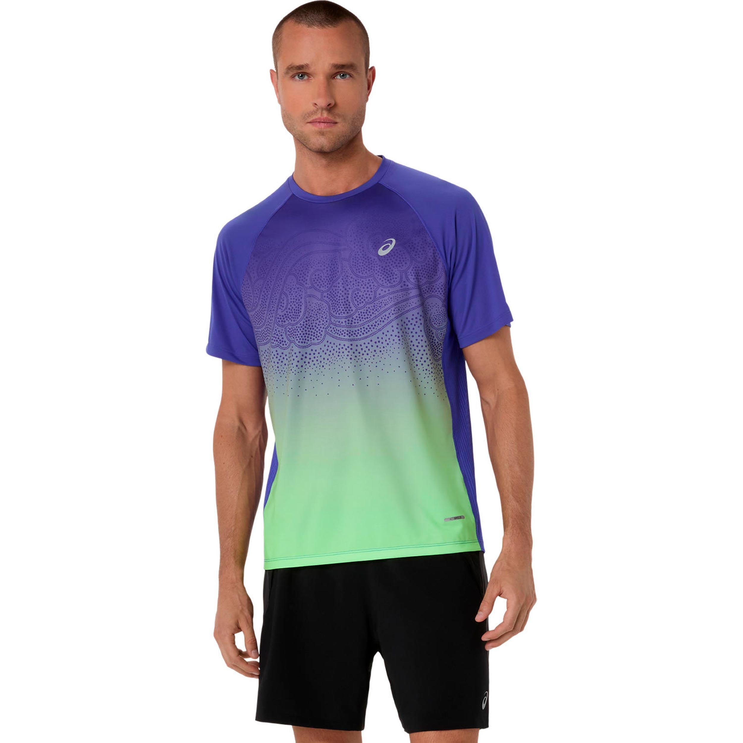 ASICS Road Ibuki Running shirt Men - blue, green