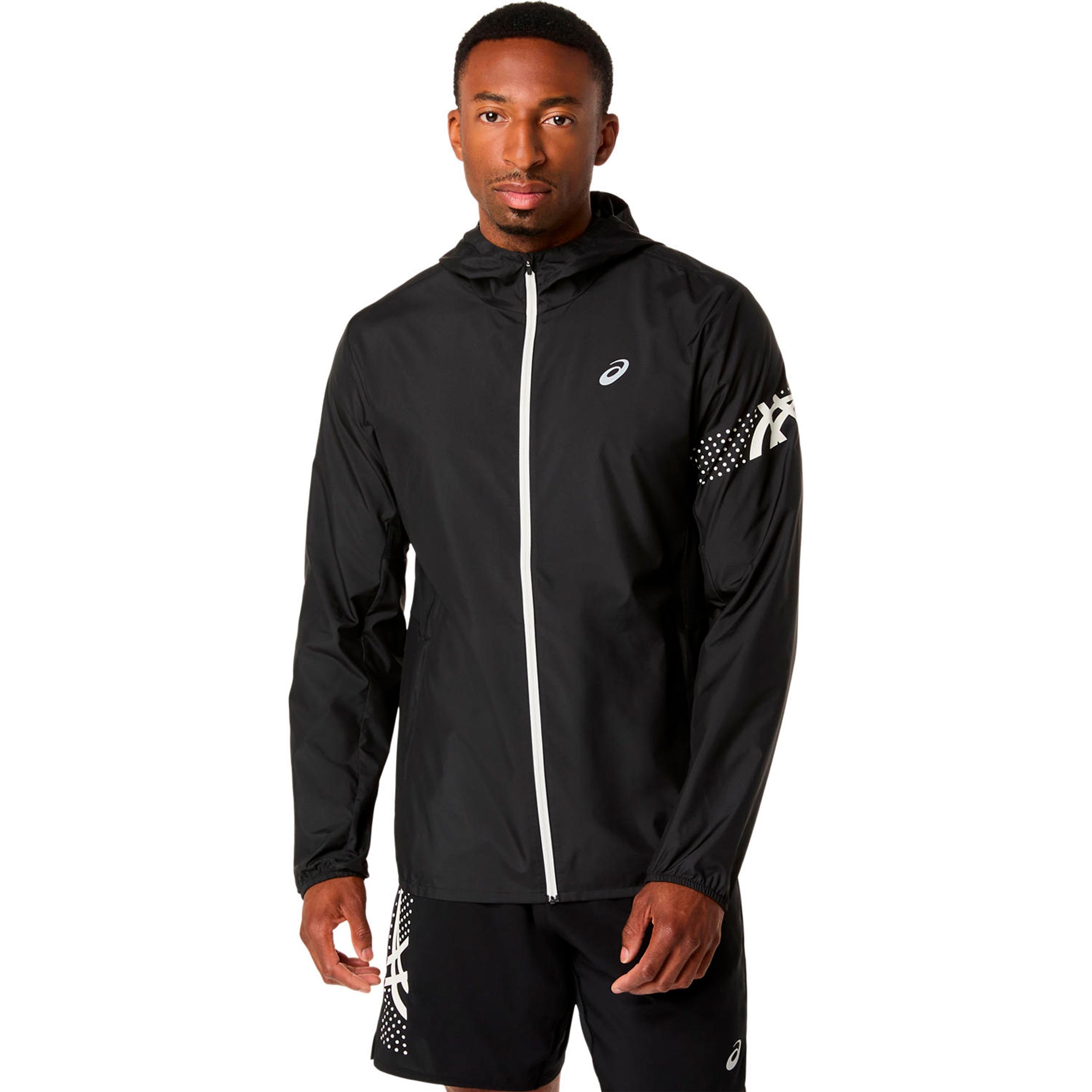 ASICS Icon Running jacket Men - black, beige