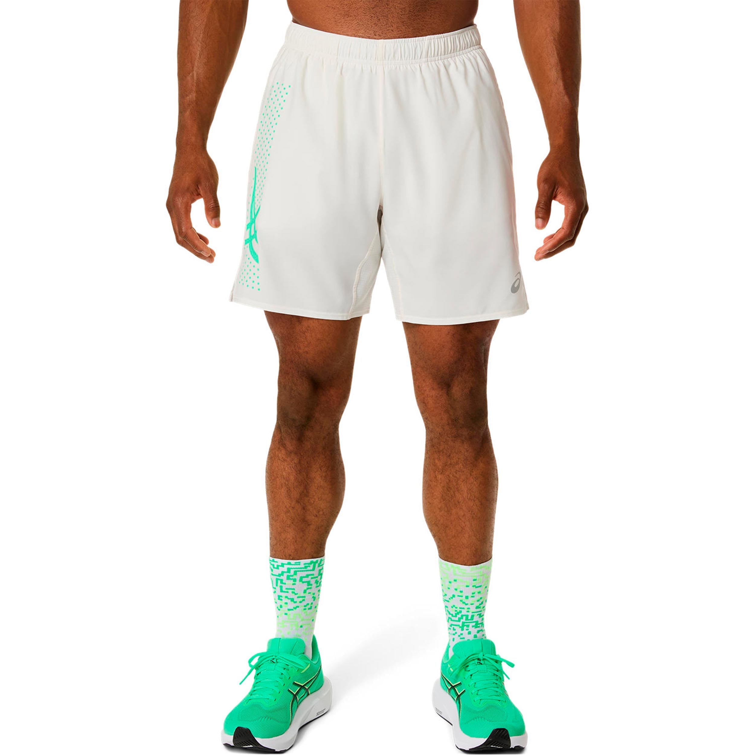 ASICS Icon 7In Running shorts Men - beige, green