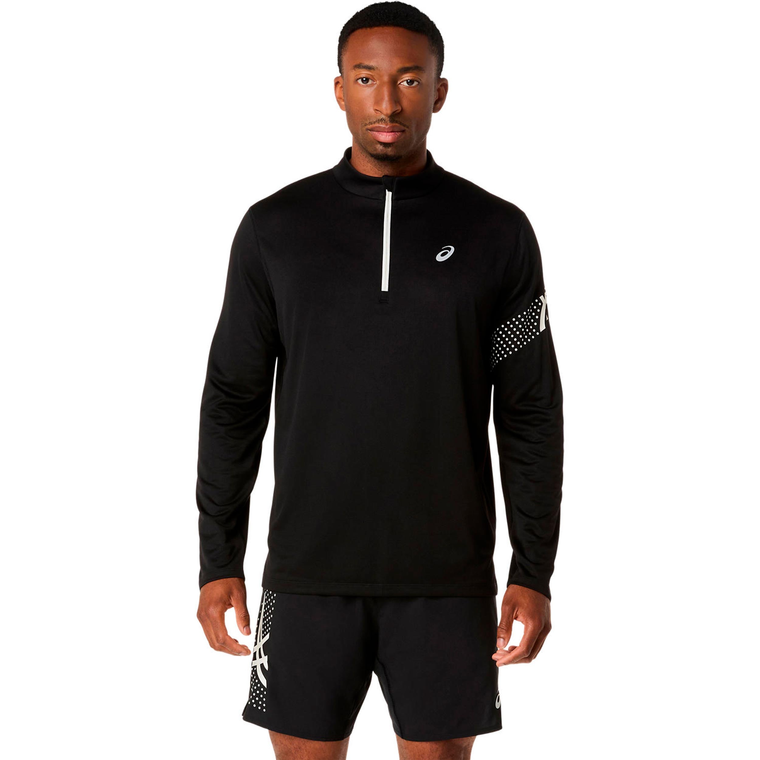ASICS Icon 1/2 Zip Running shirt Men - black, beige