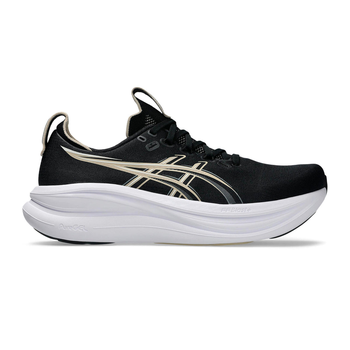 ASICS Gel-Nimbus 28 Men's Running Shoes – Black/Cream