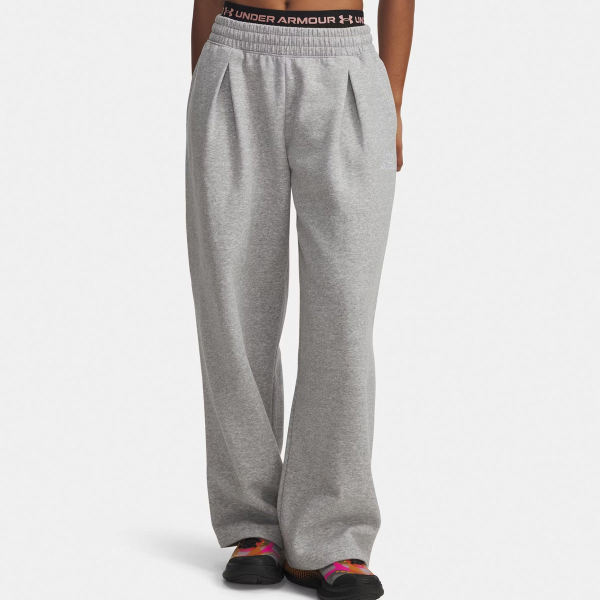 Under Armour Rival Fleece Script Women's Trousers - Grey