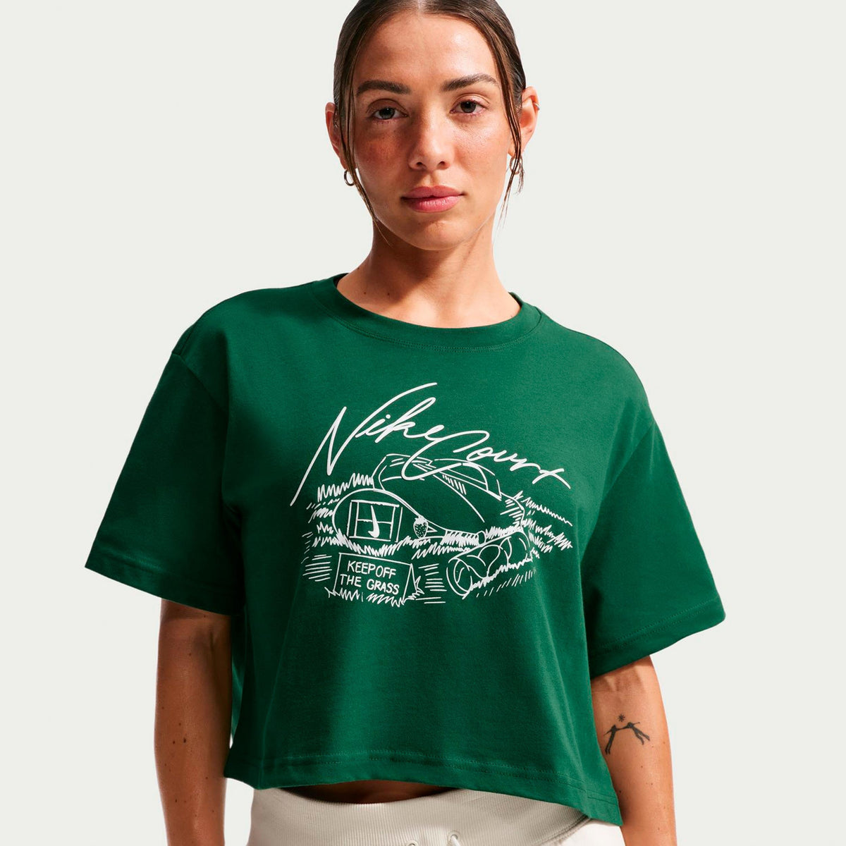 Nike Slam Crop Women's Crop Top - Dark Green