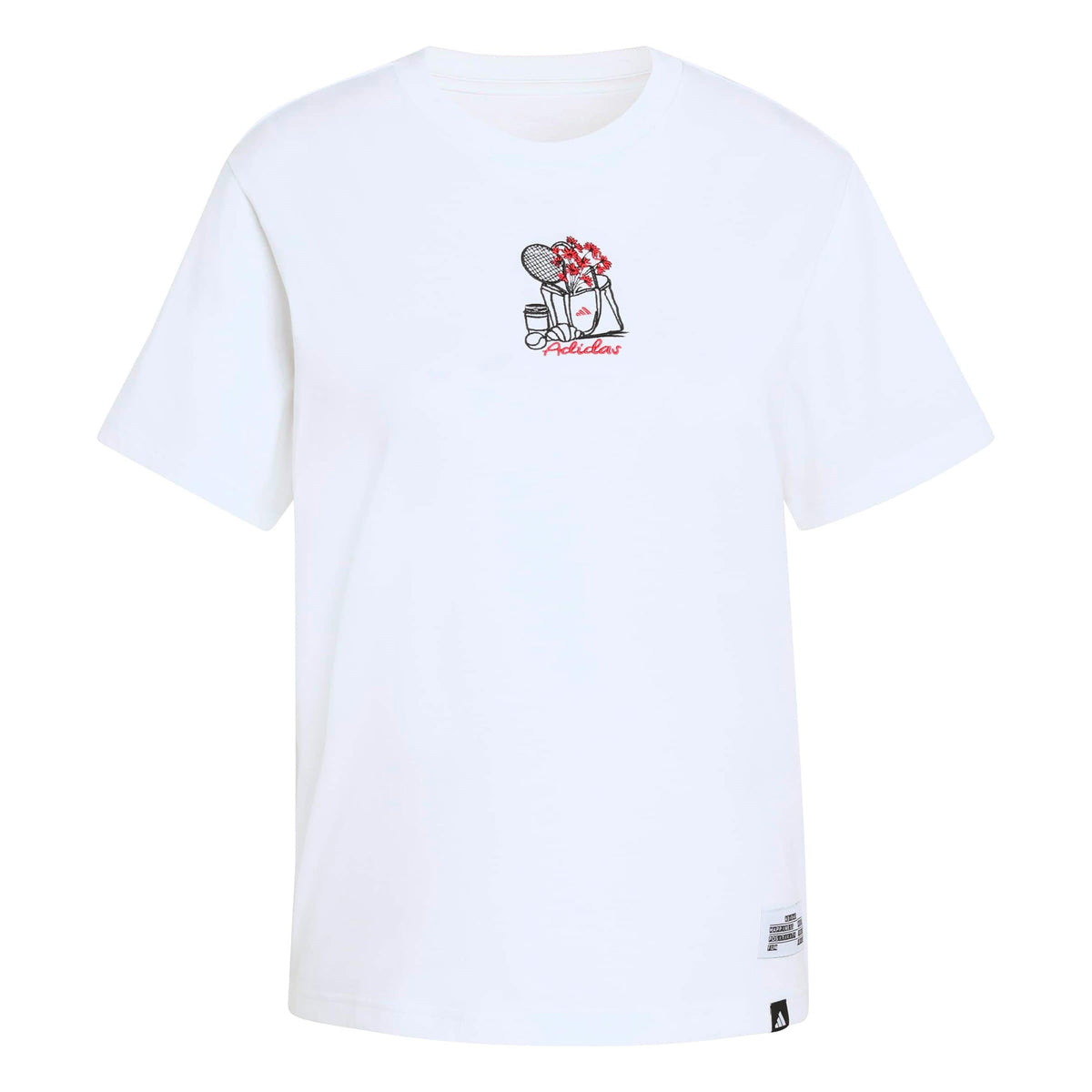 adidas Mini Embroidery Graphic Women's T-Shirt - White
