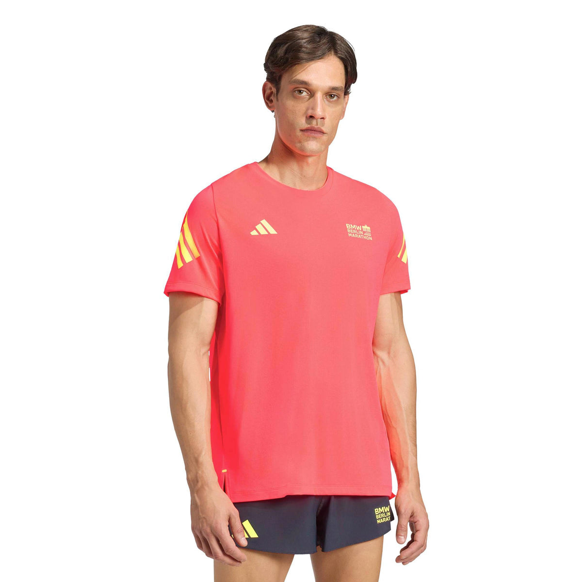 adidas BMW Berlin Men's T-Shirt - Coral/Yellow