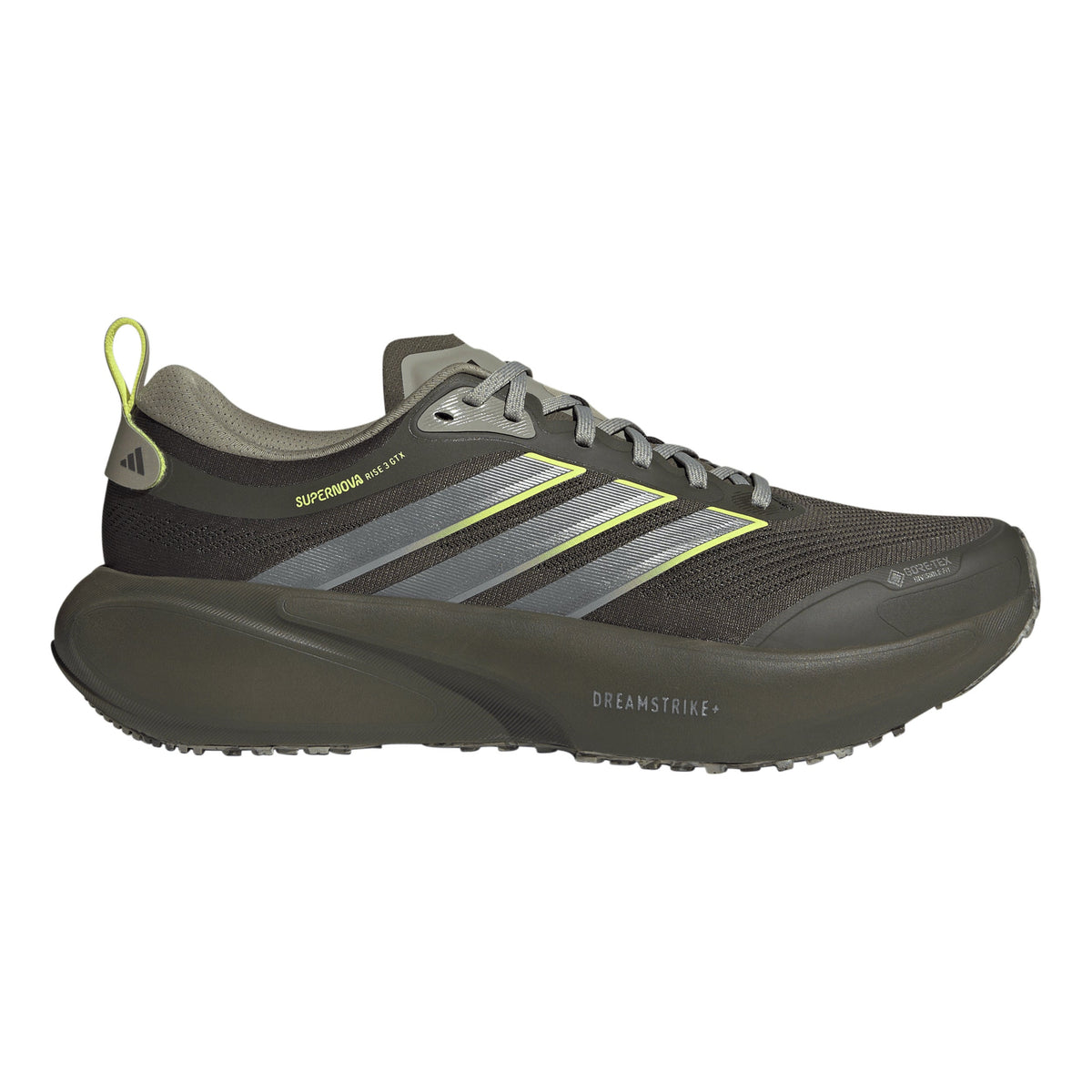 adidas Supernova Rise 3 GTX Men's Running Shoes - Olive/Neon Yellow
