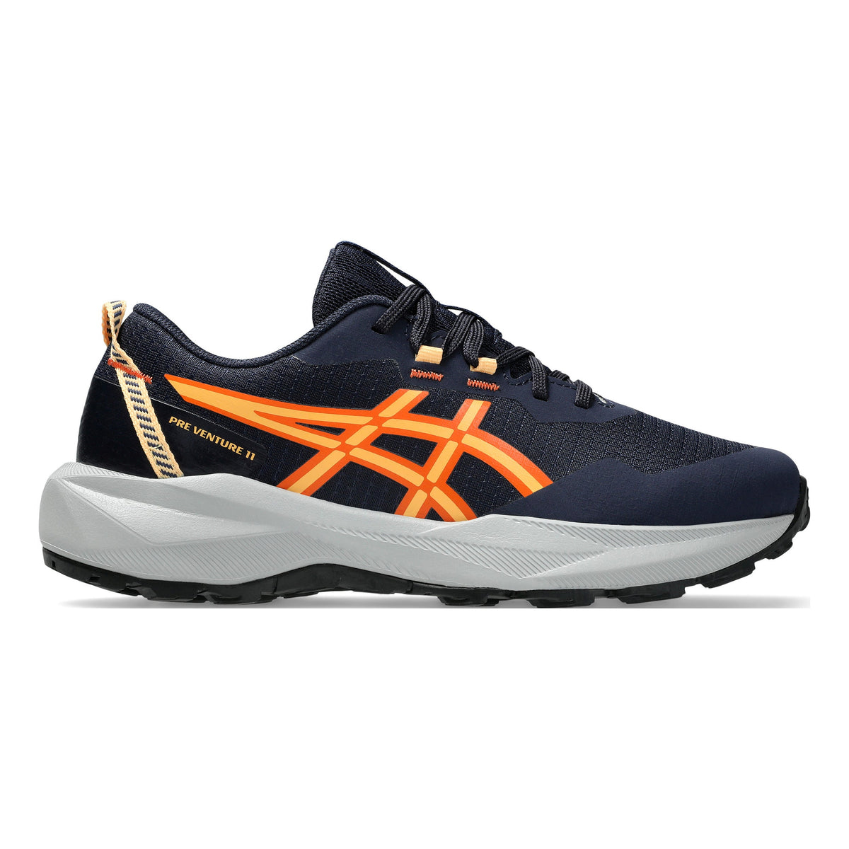 ASICS Junior PRE VENTURE 11 Running Shoes - Dark Blue/Orange