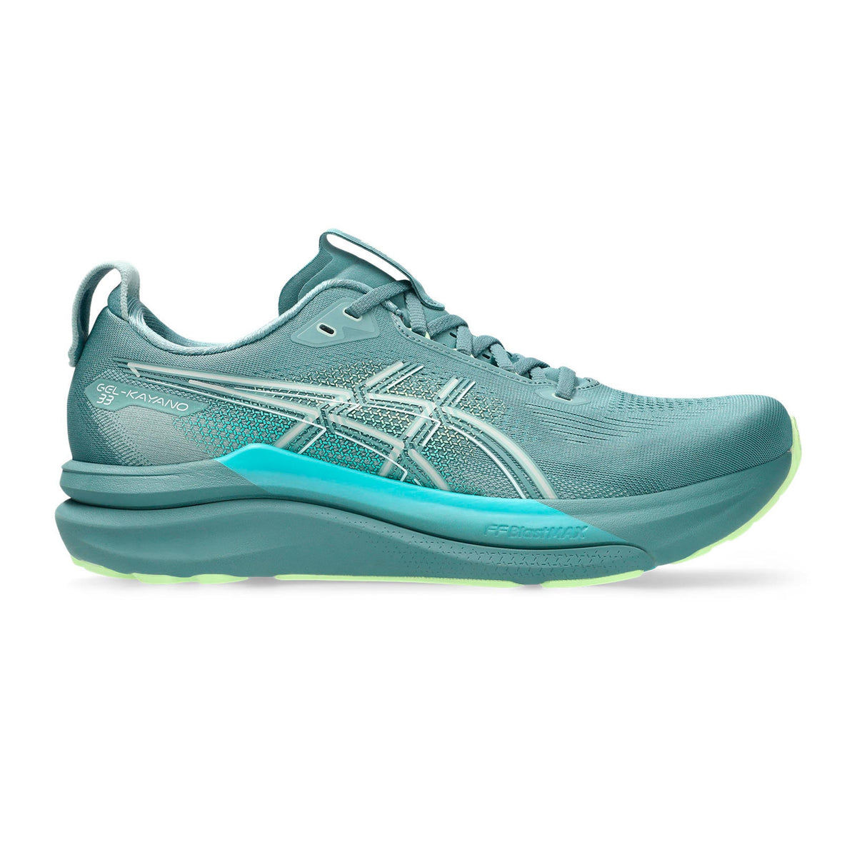 ASICS Gel-Kayano 33 Men's Running Shoes – Turquoise/Yellow