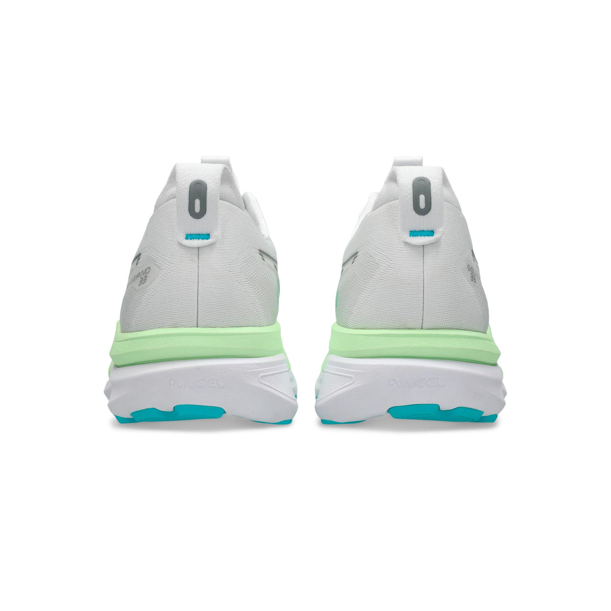 ASICS Gel-Kayano 33 Men's Running Shoes – White/Turquoise