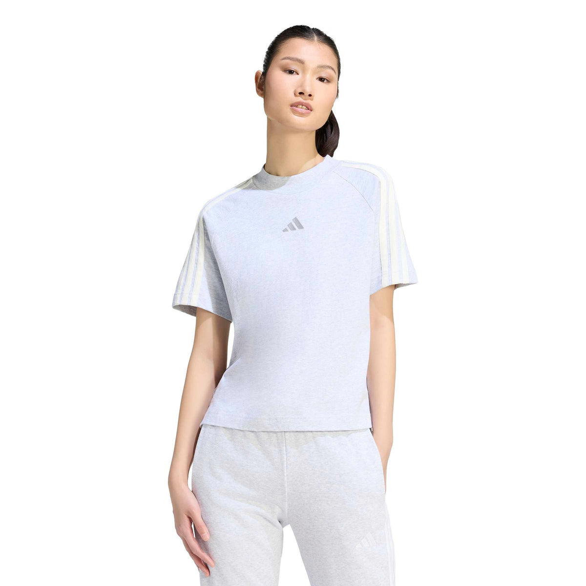 adidas 3Stripes Women's T-Shirt - Lightgrey