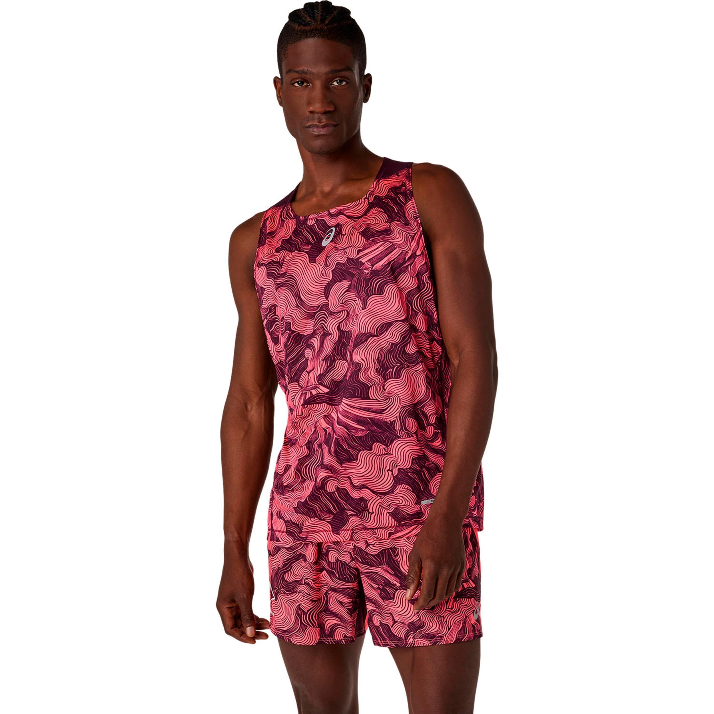 ASICS Fujitrail Running shirt - coral, wine red