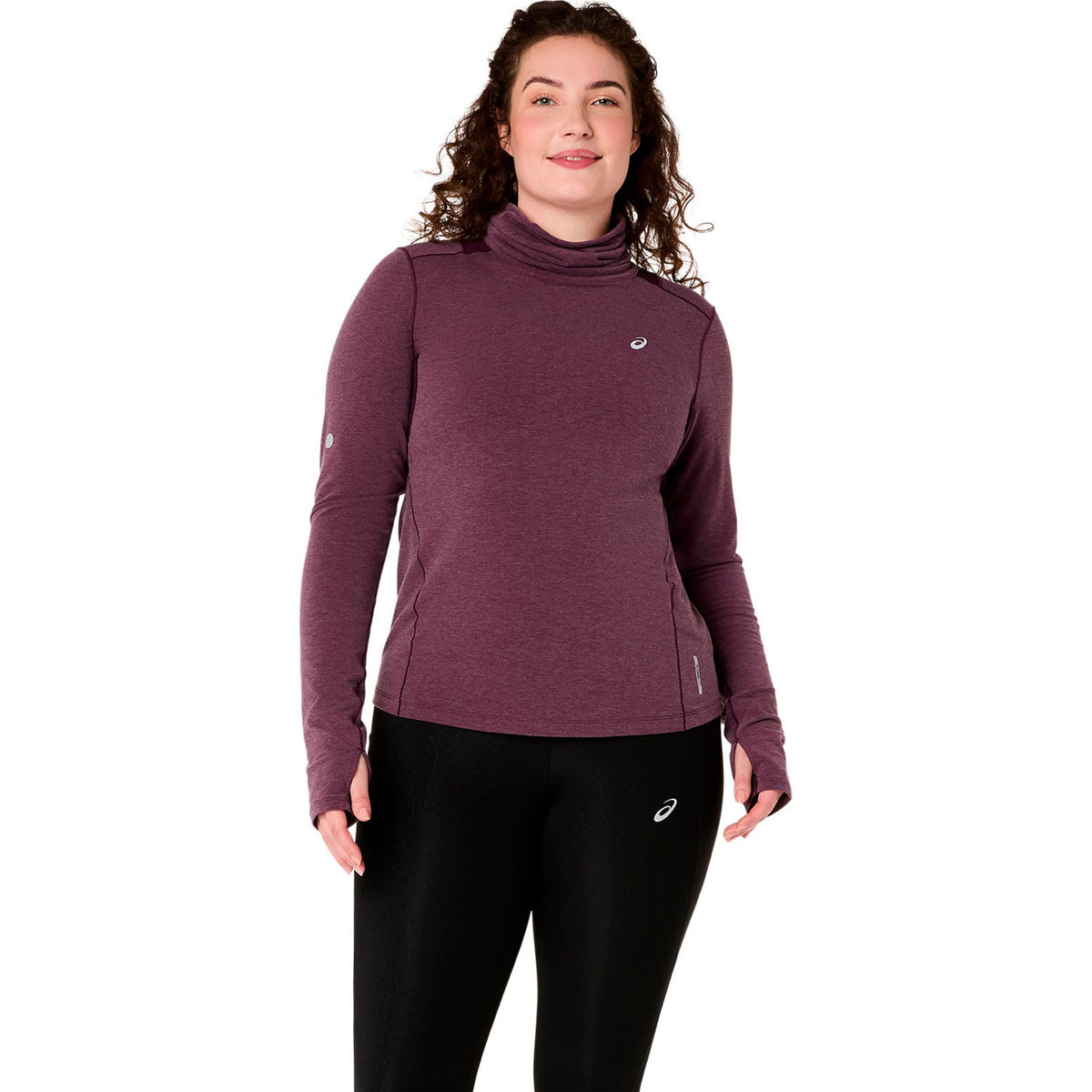 ASICS Nagino Winter Women's Running T-Shirt - Wine Red
