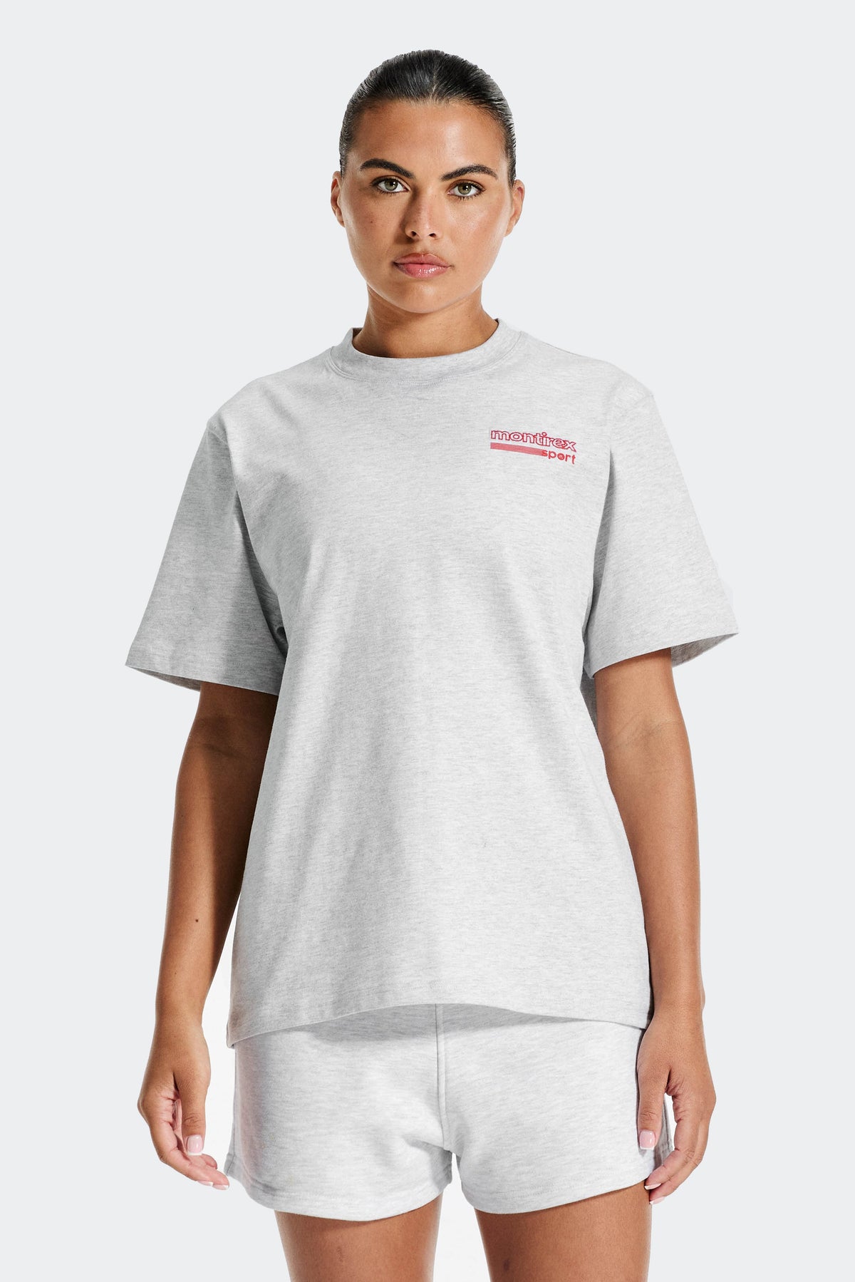 Montirex Women's Track Graphic T-Shirt - Grey/Red