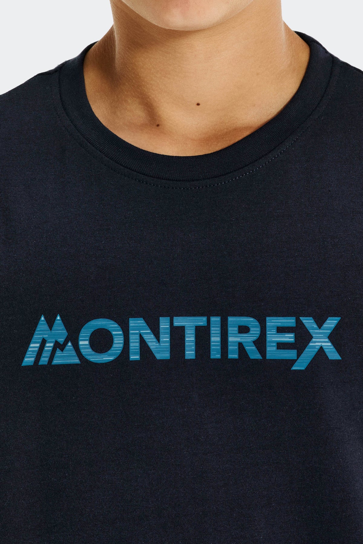 Montirex Junior Trail Linear Logo T-Shirt - Midnight Blue