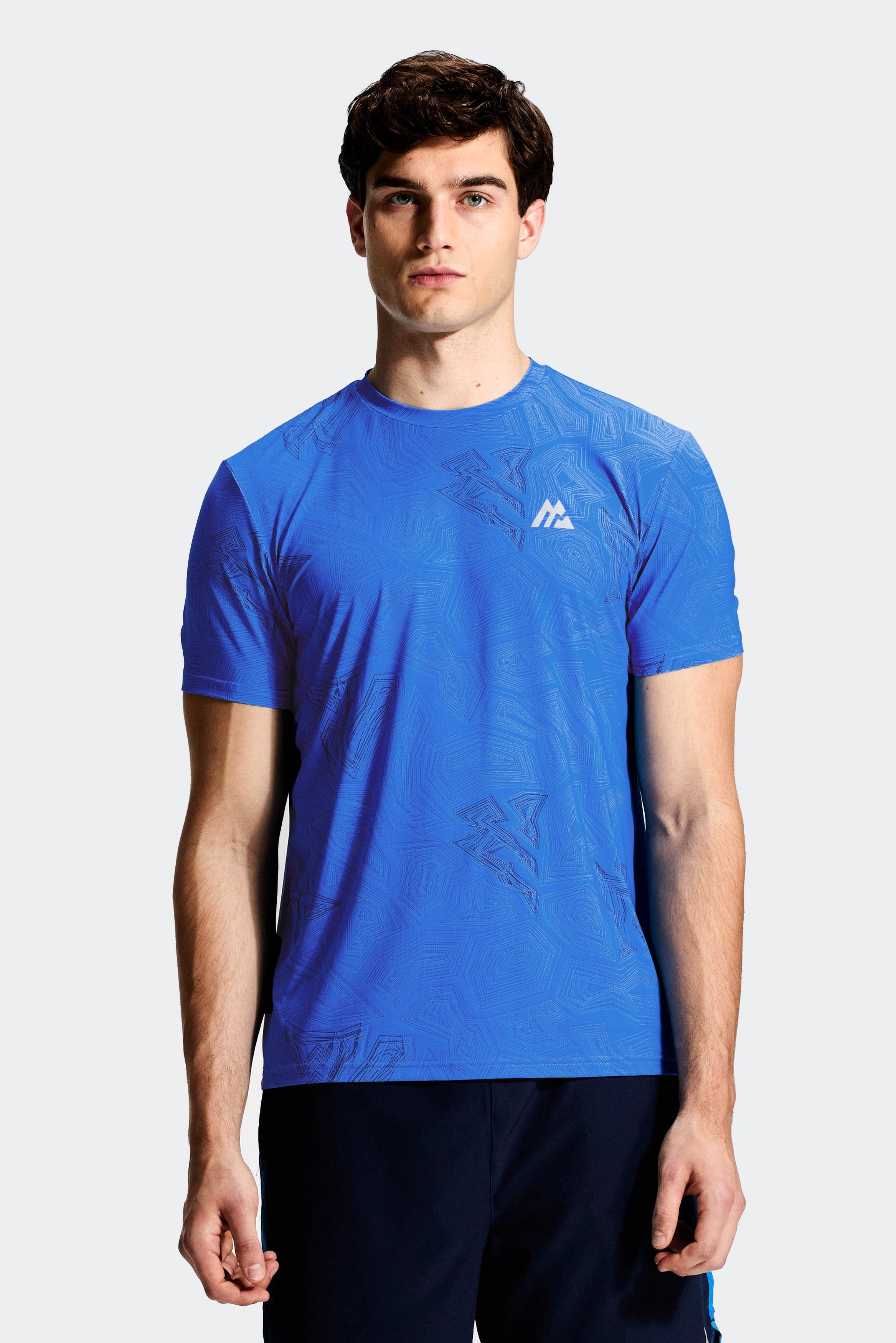 Montirex Geo M Print T-Shirt Blue