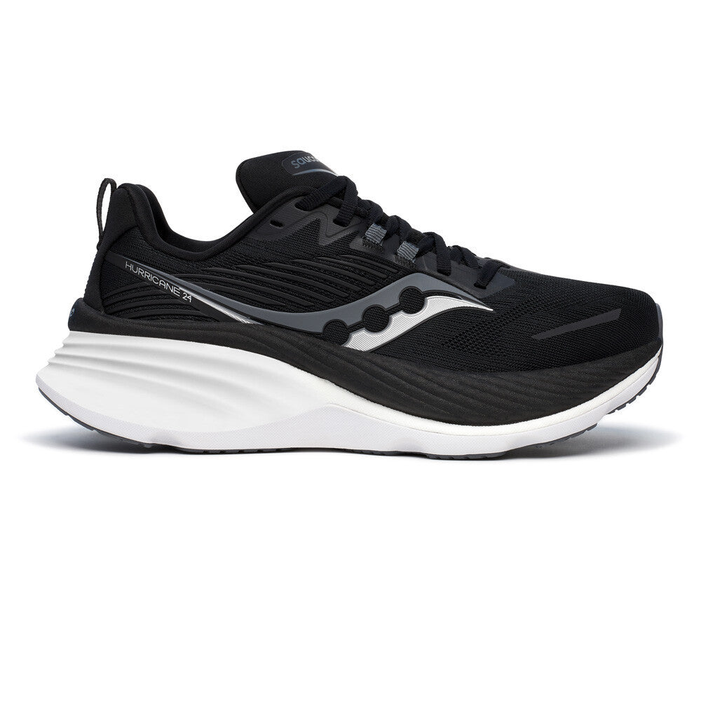 Saucony Hurricane 24 Women's Running Shoes (D Width) - Black/Carbon