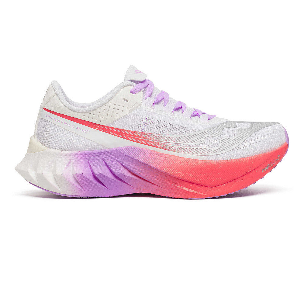 Saucony Endorphin Pro 4 Women's Running Shoes - White/Crocus