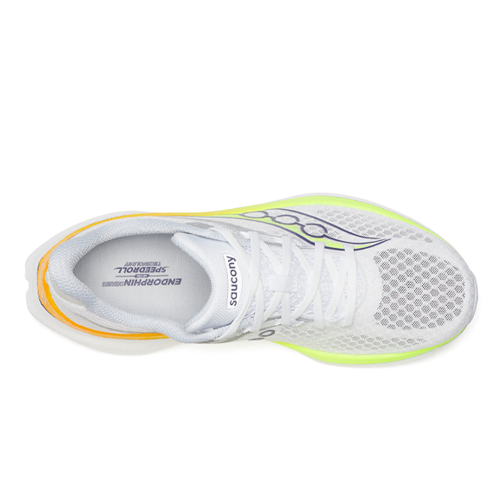Saucony Endorphin Speed 5 Men's Running Shoes - White/Citron