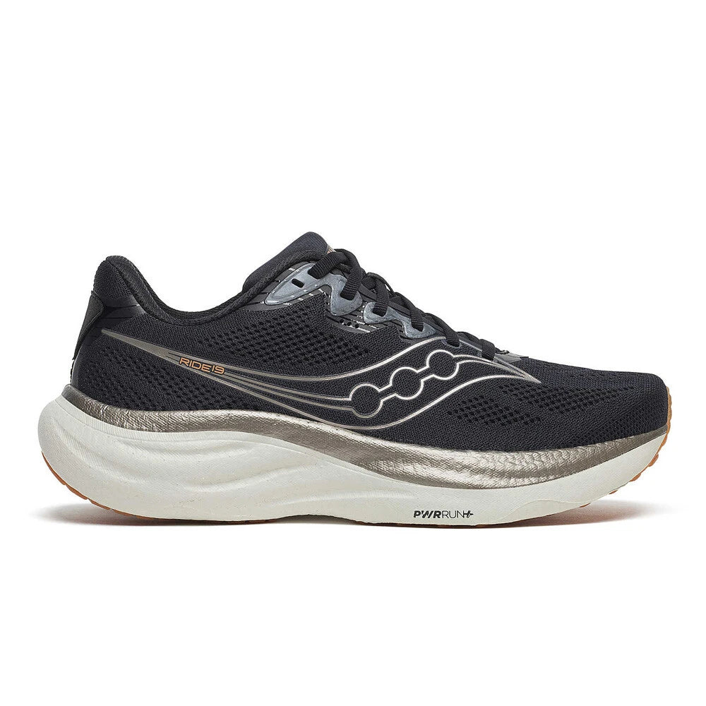 Saucony Ride 19 Men's Running Shoes - Black/Pewter