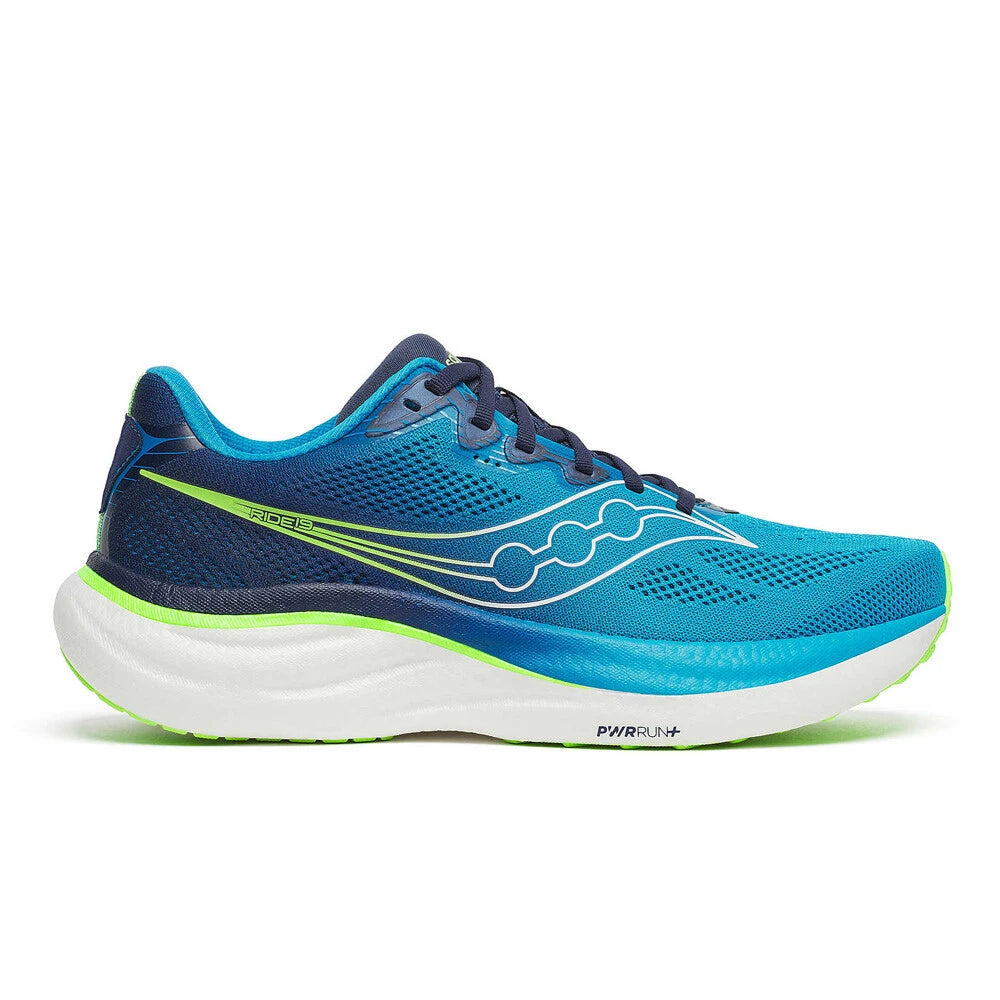 Saucony Ride 19 Men's Running Shoes - Cobalt/Slime