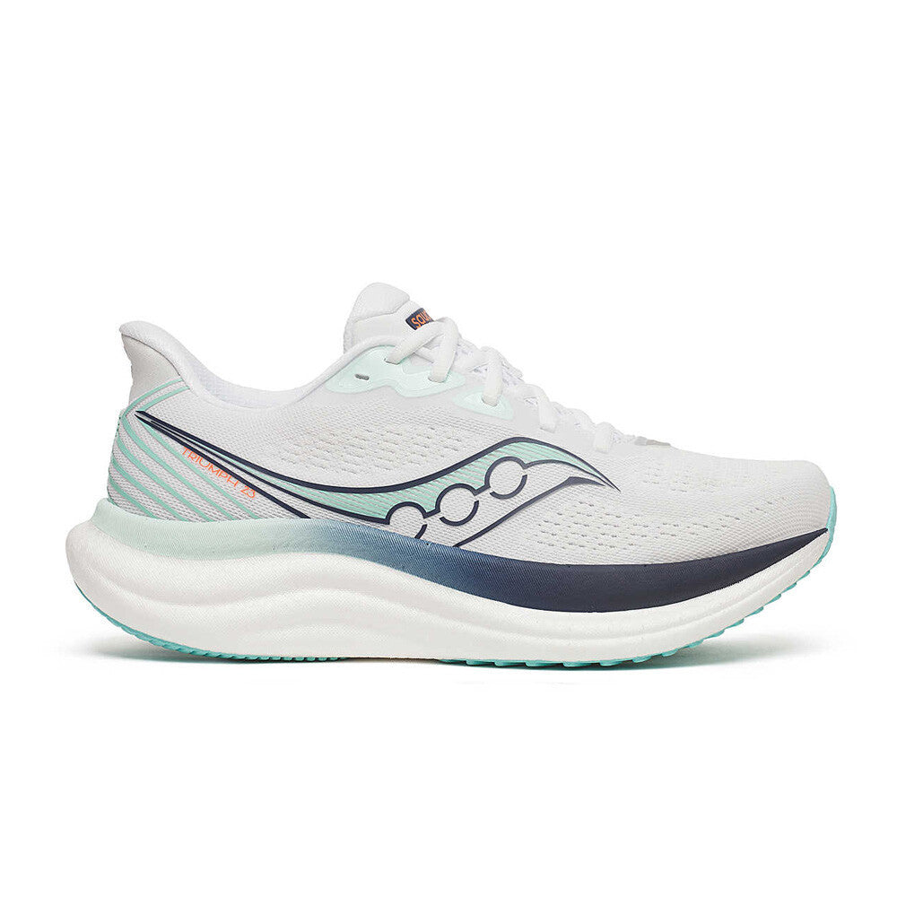 Saucony Triumph 23 Women's Running Shoes - White/Navy