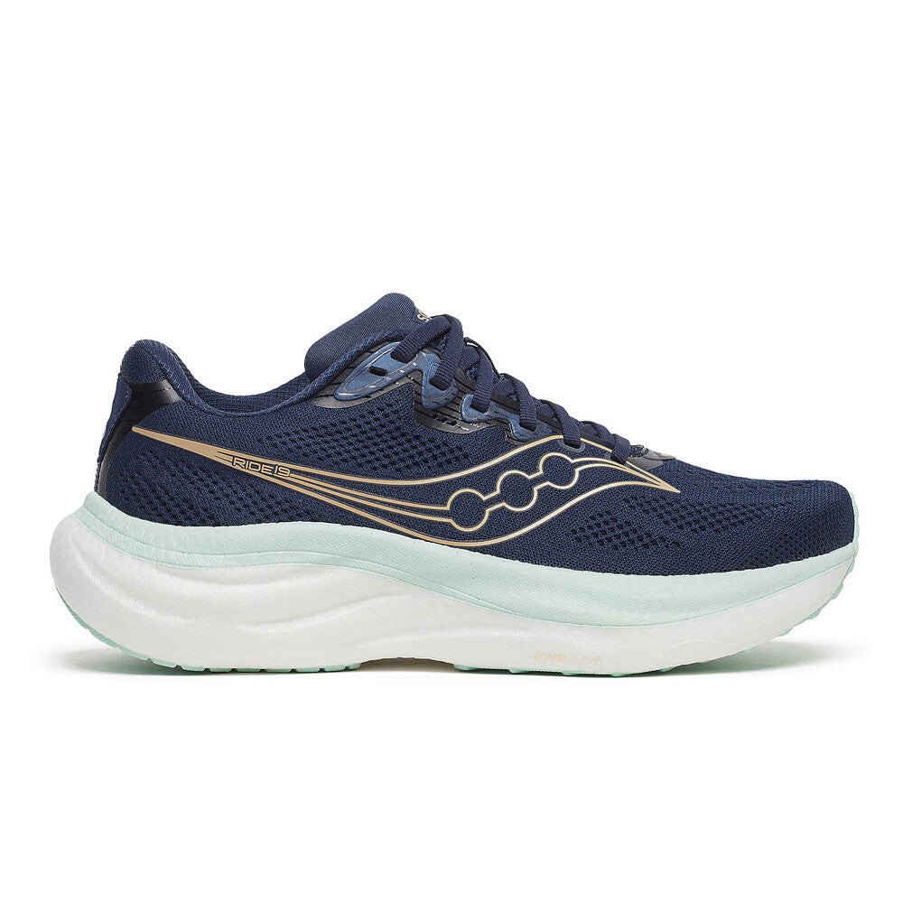 Saucony Ride 19 Women's Running Shoes - Navy/Aqua