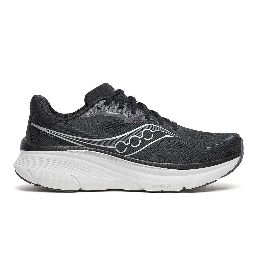 Saucony Guide 19 Men's Running Shoes (2E Width) - Black/Silver