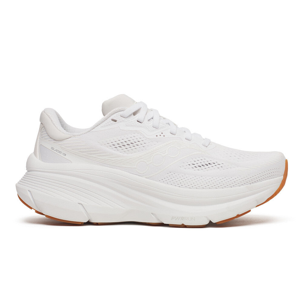 Saucony Guide 19 Women's Running Shoes - White/Gum
