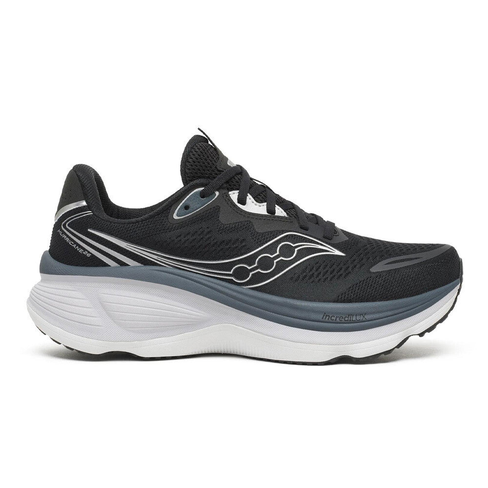 Saucony Hurricane 26 Men's Running Shoes - Black/Silver