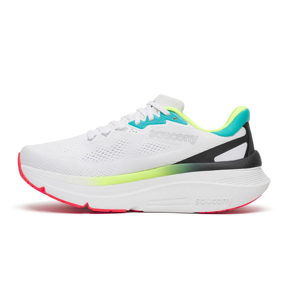 Saucony Guide 19 Men's Running Shoes - White/Citron