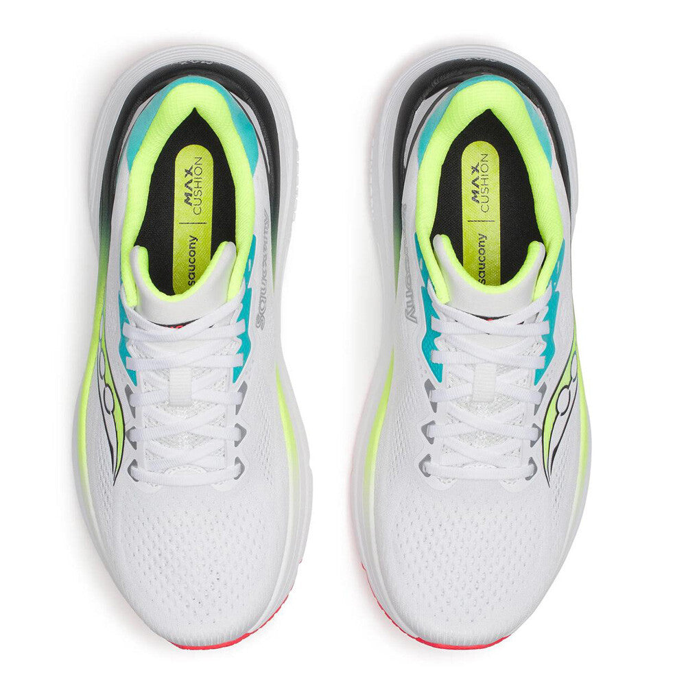 Saucony Guide 19 Men's Running Shoes - White/Citron