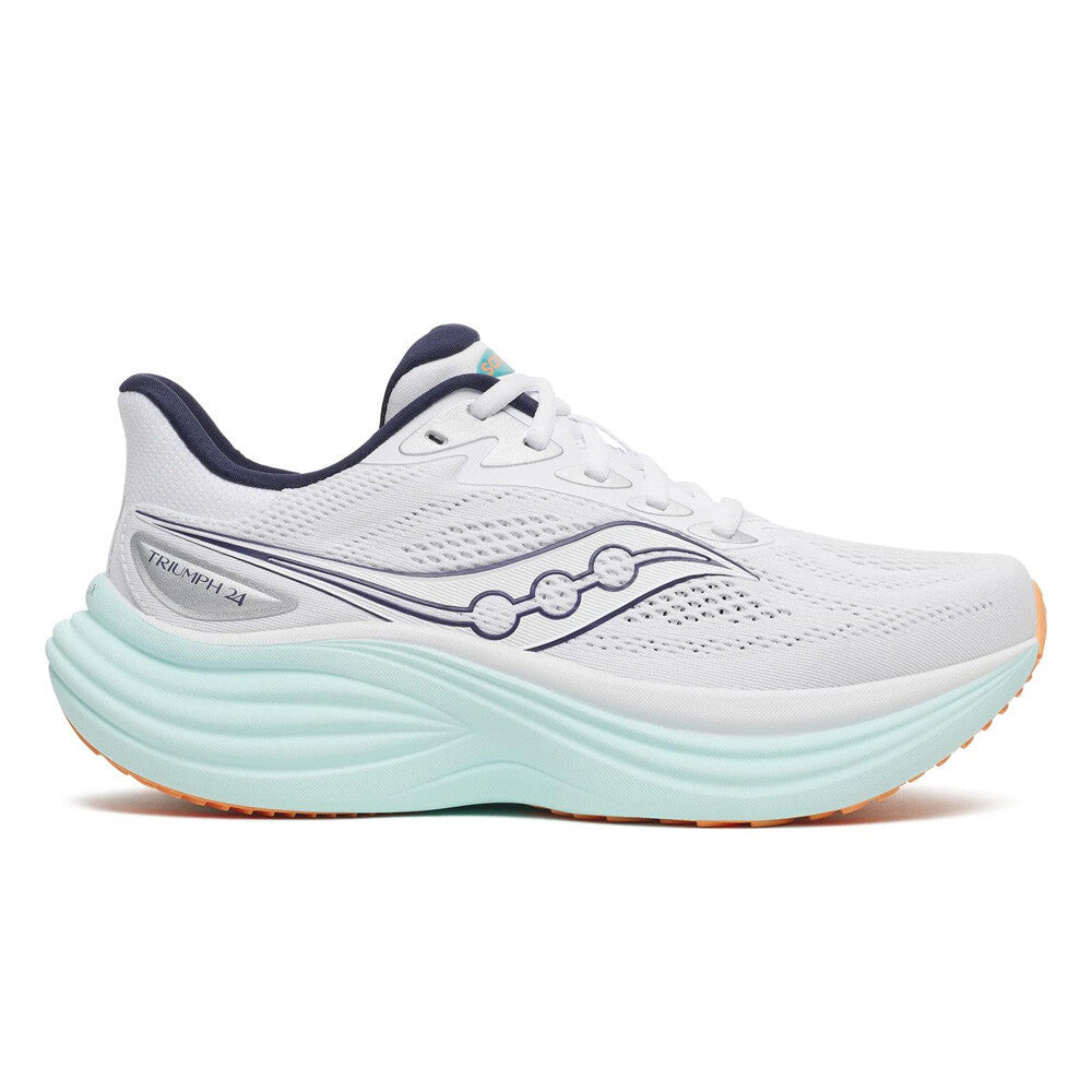 Saucony Triumph 24 Women's Running Shoes - White/Spa