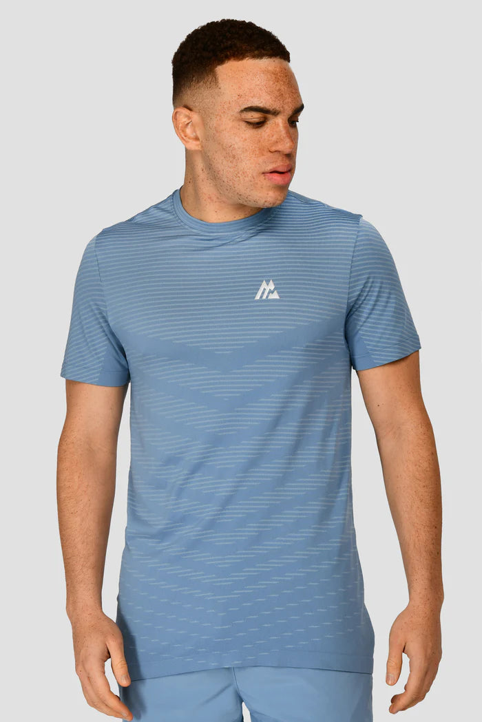 MONTIREX SPEED SEAMLESS T SHIRT - STEEL BLUE/MOONSTONE