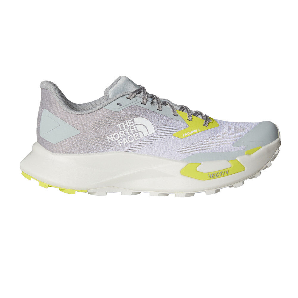 The North Face Vectiv Enduris 4 Men's Trail Running Shoes - Highrise Grey/Sulphur Spring Green
