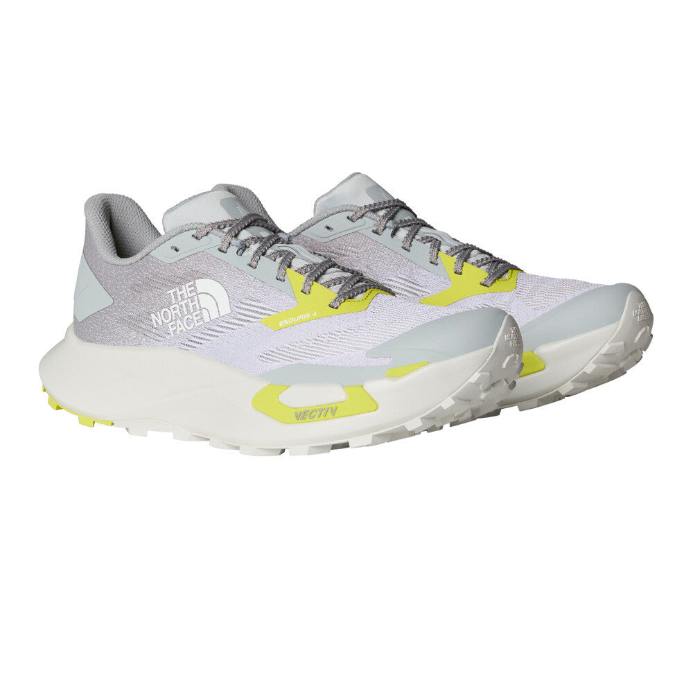 The North Face Vectiv Enduris 4 Men's Trail Running Shoes - Highrise Grey/Sulphur Spring Green