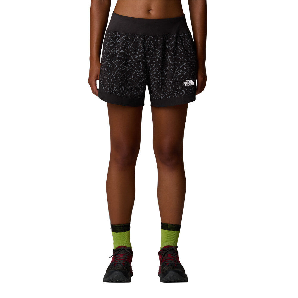 The North Face Sunriser 4 Inch Women's Shorts - Black Trail Reflective Print