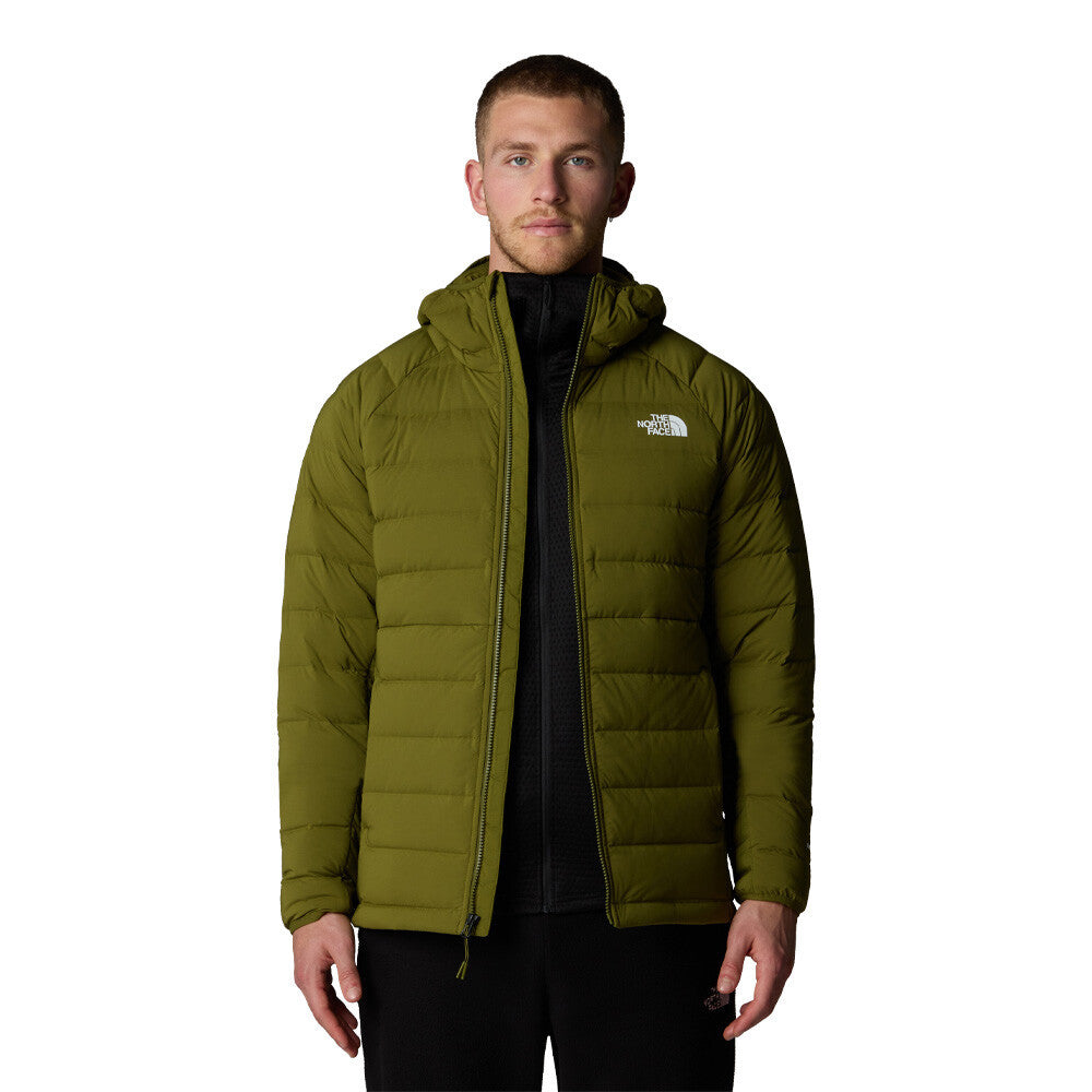The North Face Belleview Stretch Down Hooded Men's Jacket - Forest Olive