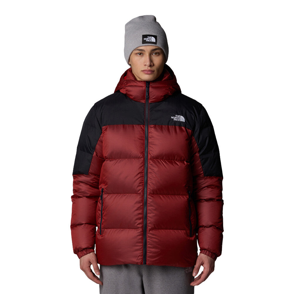 The North Face Diablo Down 2.0 Hooded Men's Jacket - High Risk Red Black Heather/Black
