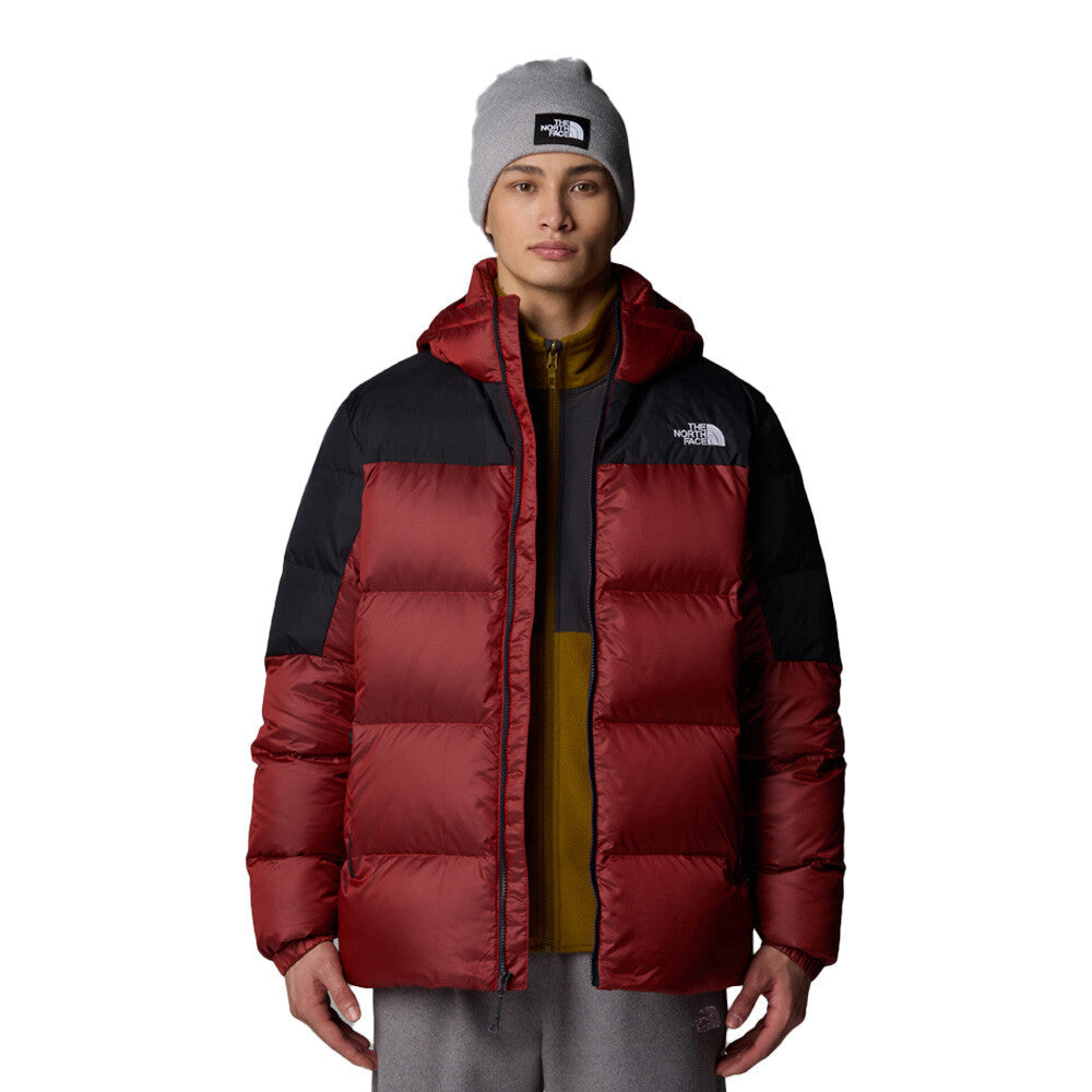 The North Face Diablo Down 2.0 Hooded Men's Jacket - High Risk Red Black Heather/Black