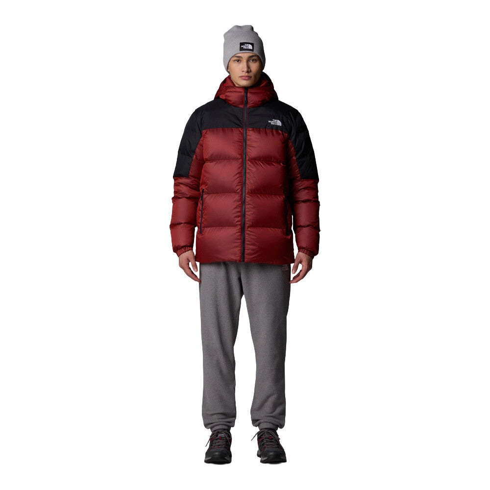 The North Face Diablo Down 2.0 Hooded Men's Jacket - High Risk Red Black Heather/Black