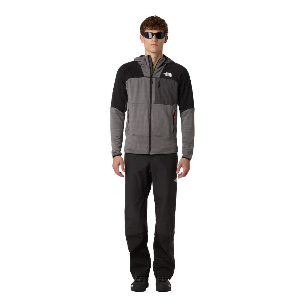 The North Face Stormgap Power Grid Hooded Men's Jacket - Smoked Pearl/Black