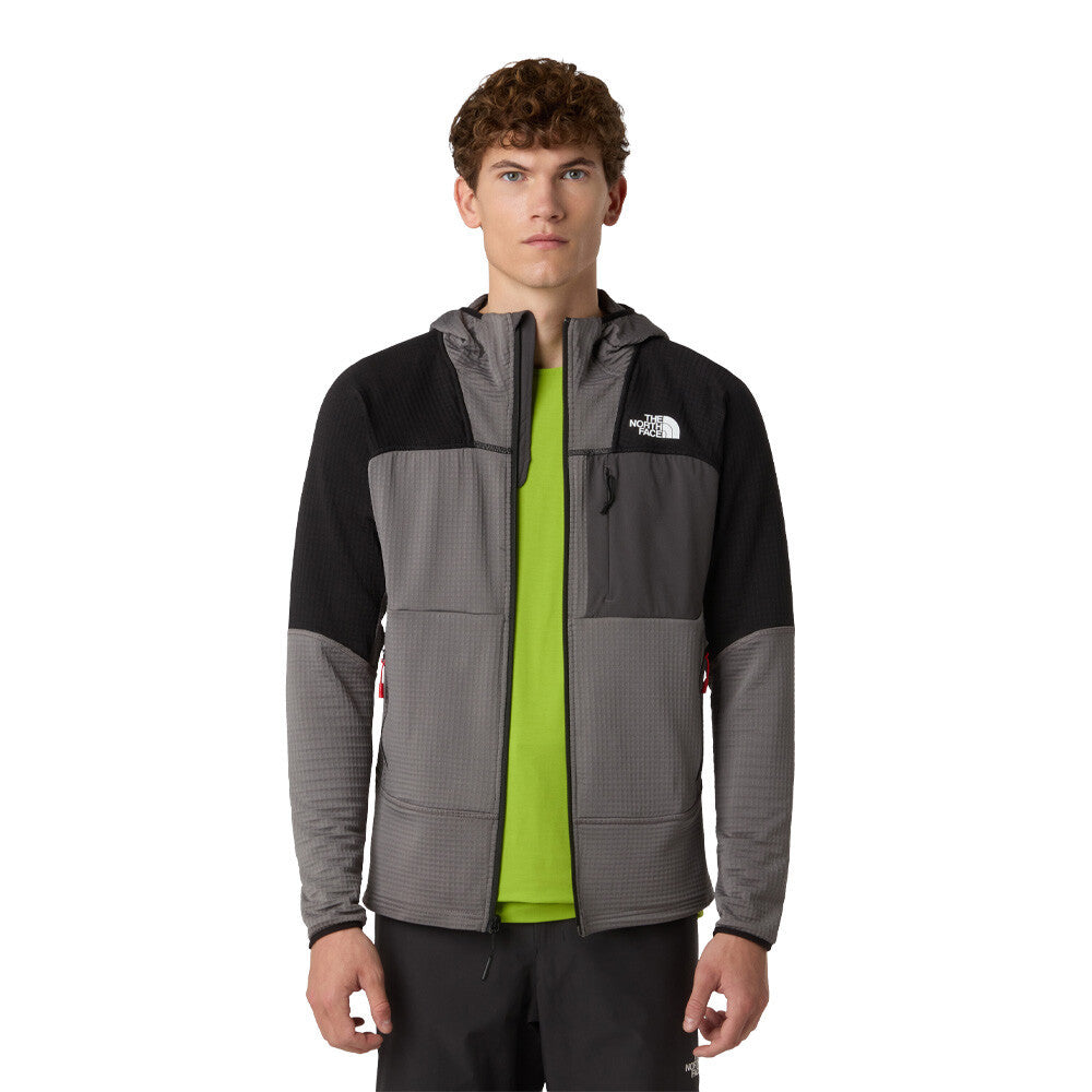 The North Face Stormgap Power Grid Hooded Men's Jacket - Smoked Pearl/Black